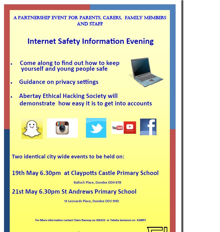 Internet Safety events for parents