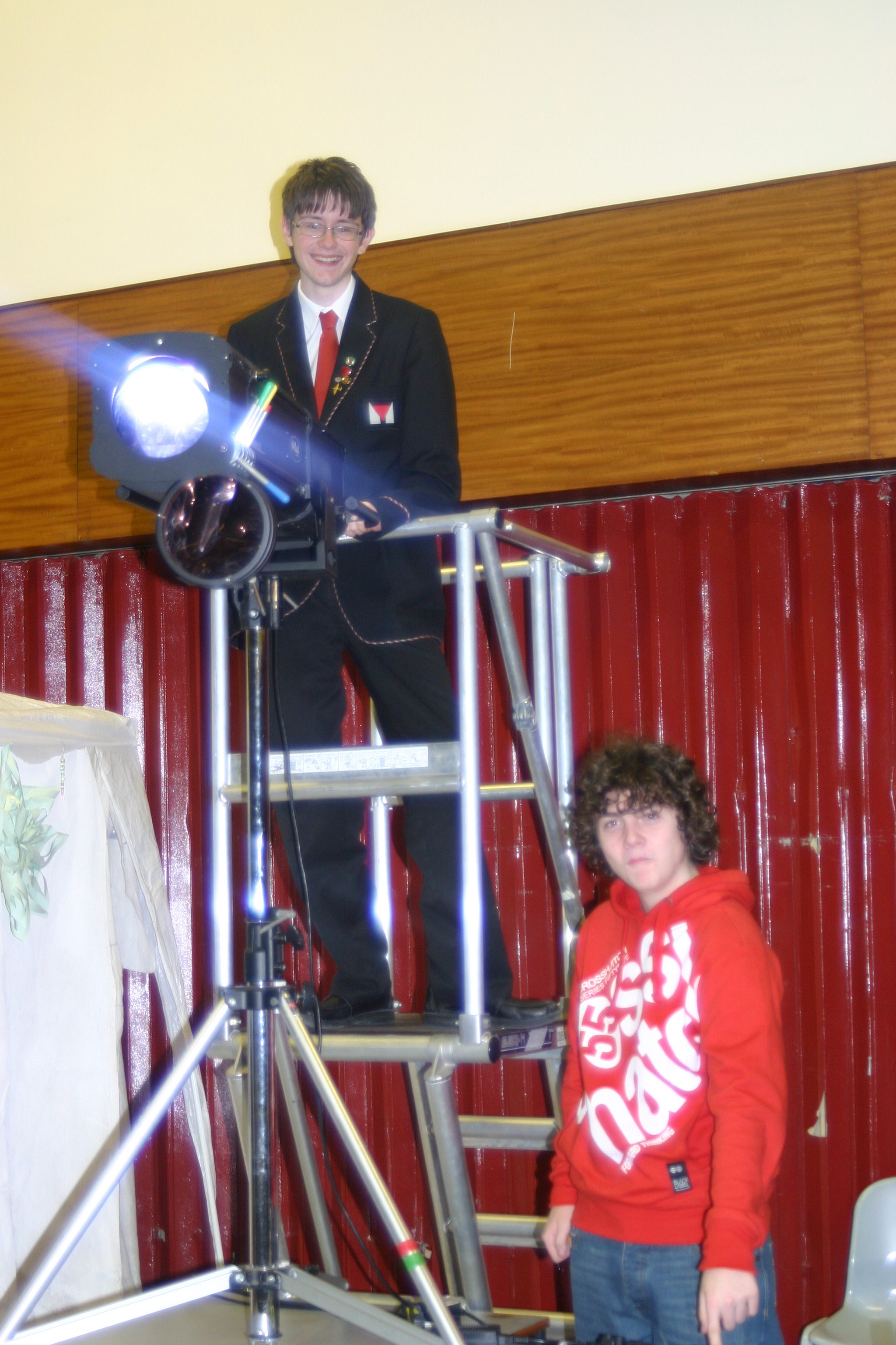 The lighting crew