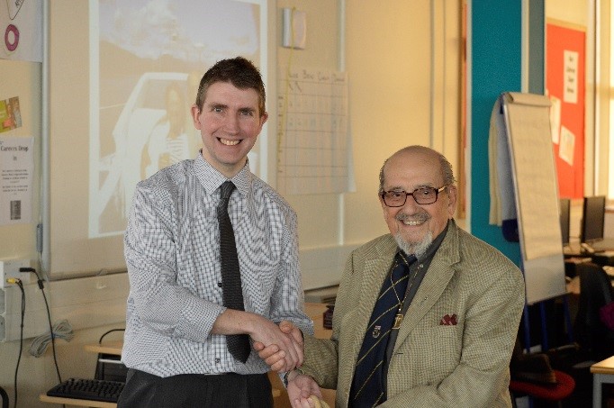 Harry Bibring with Mr Baird