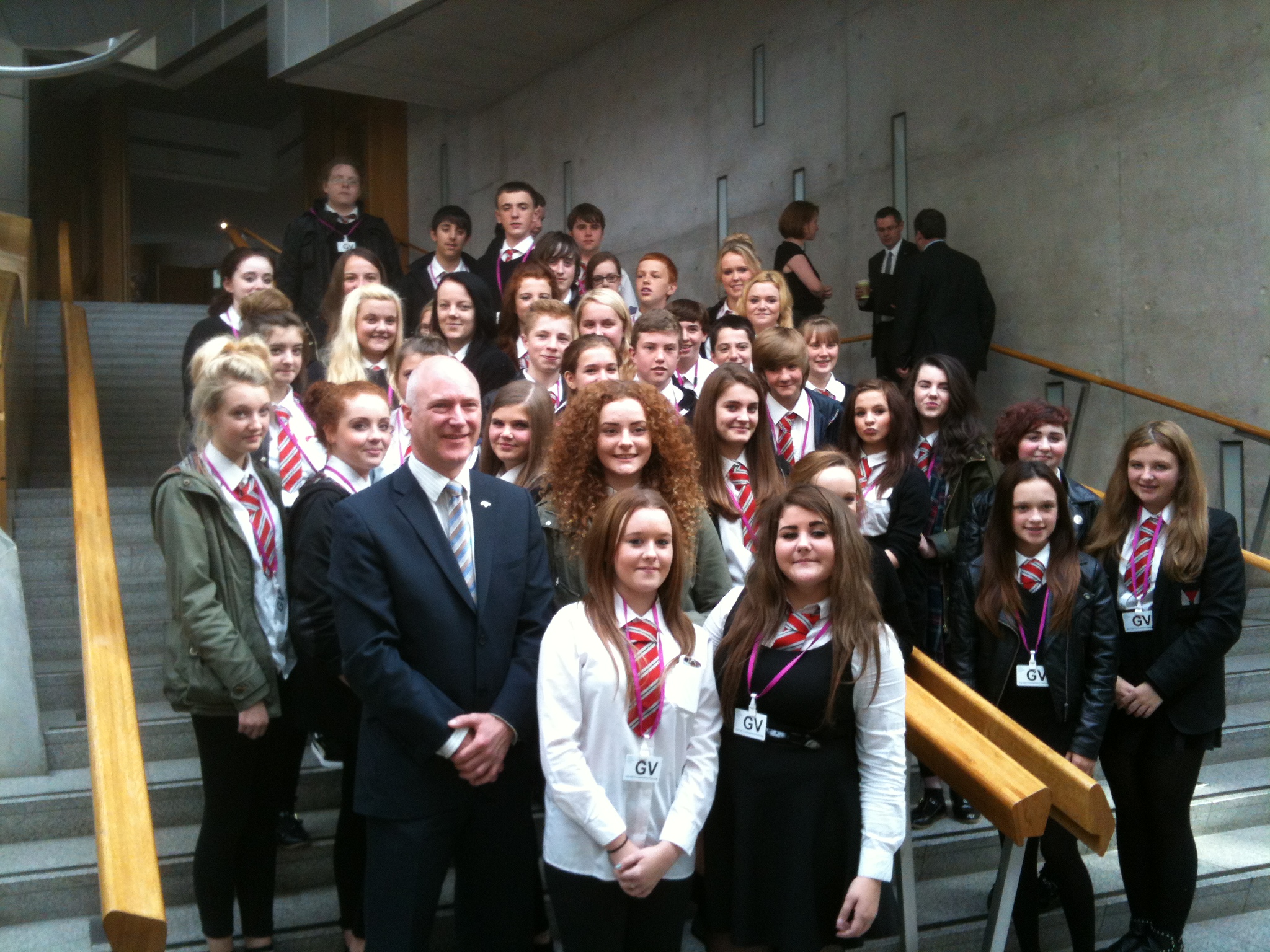 S3 pupils with Joe Fitzpatrick