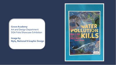 Digital graphic poster against pollution showing turtles